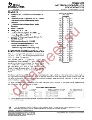 74AUC16373DGVRG4 datasheet  